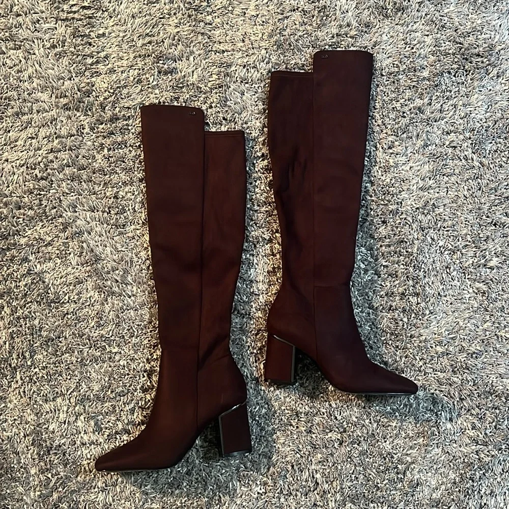 DKNY CHOCOLATE BROWN OVER THE KNEE BOOT - NEW - Picture 1 of 13